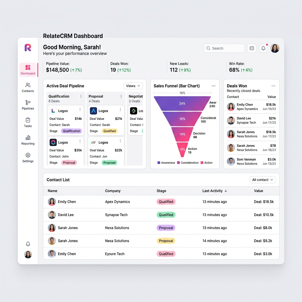 ERP Dashboard Preview