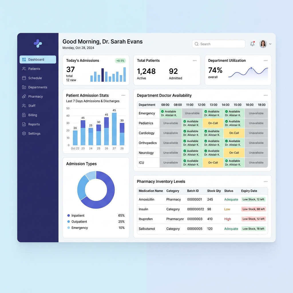 Hospital Dashboard Preview