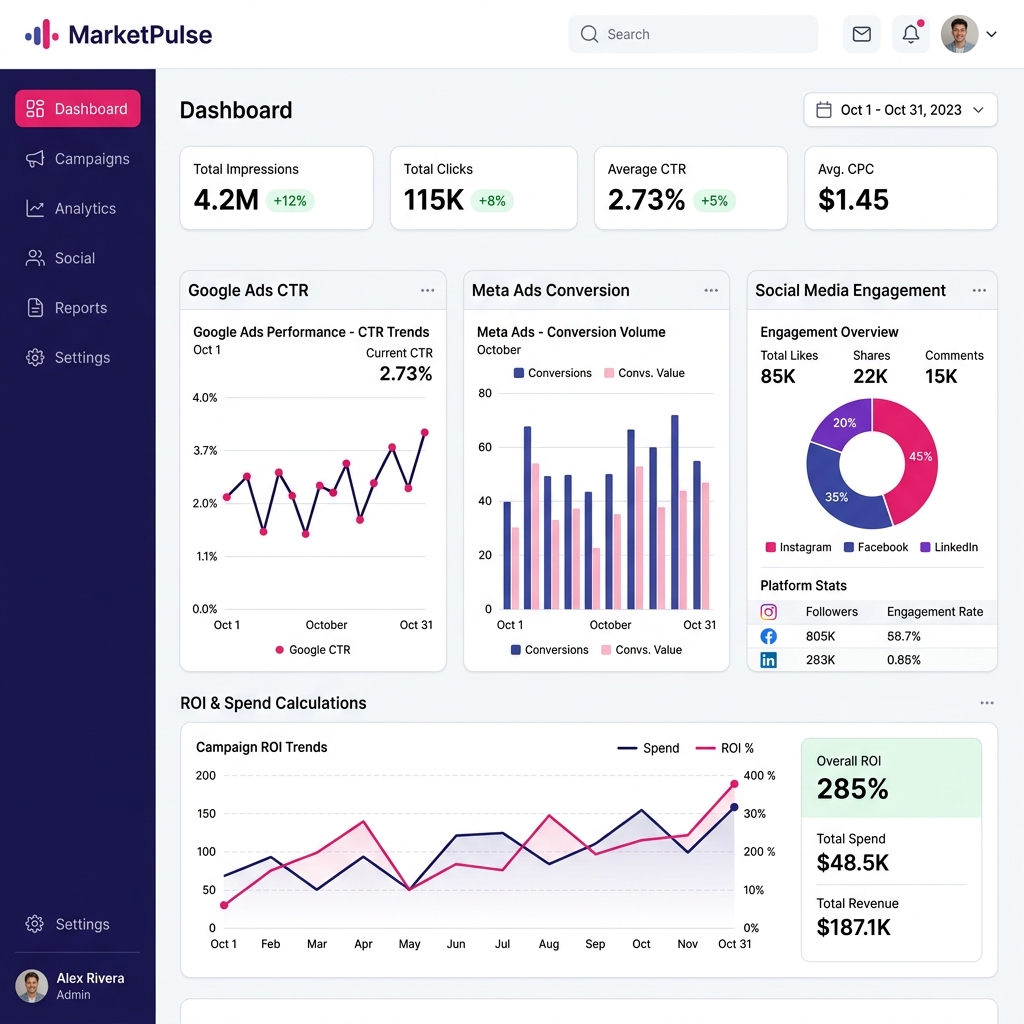 Marketing Dashboard Preview